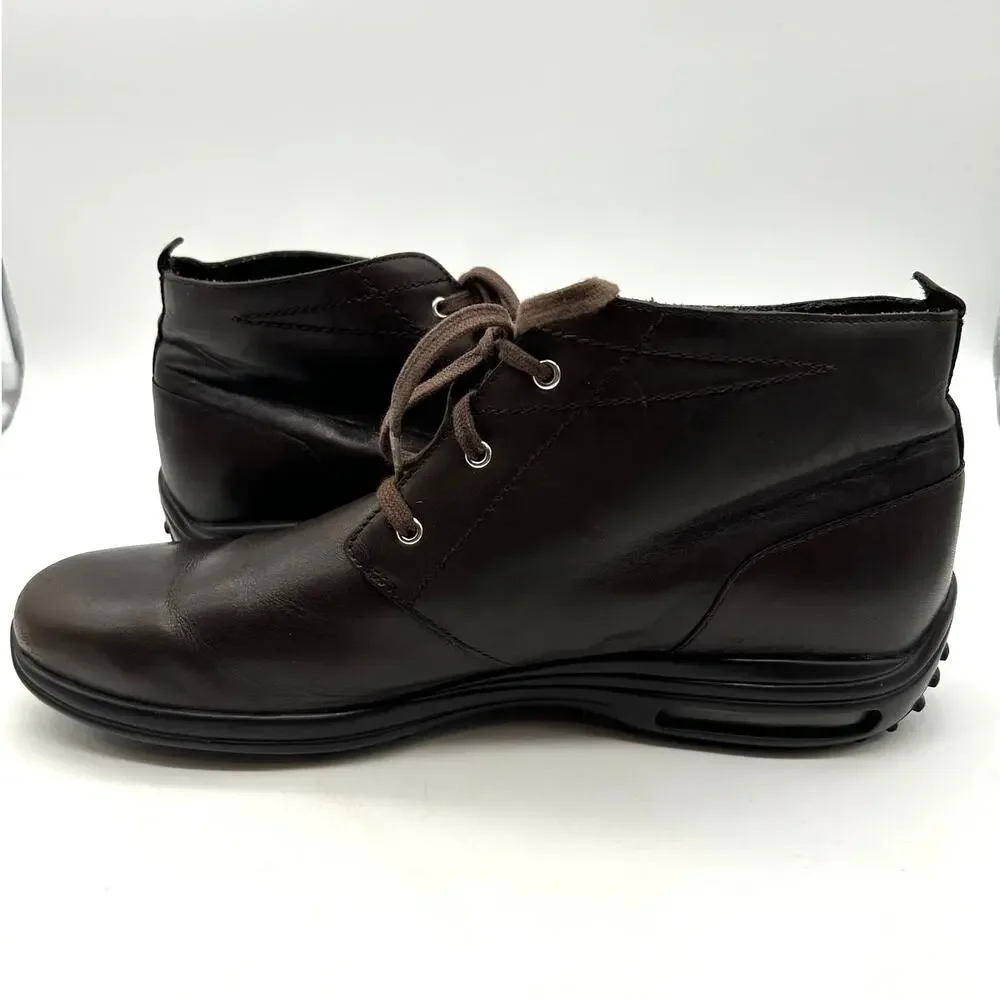 Rockport Men's Brown Leather Chukka Ankle Boots Lace-Up Casual Size 11 Academia